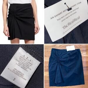 A.L.C. Mini Skirt Black U-ring The Real Real sz 2